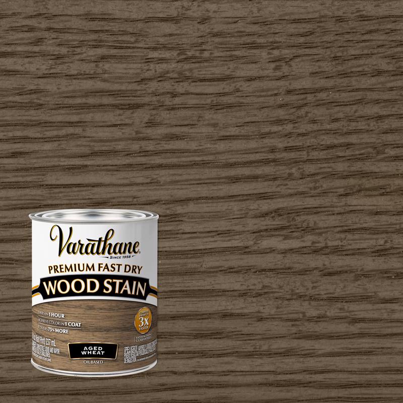 Varathane Premium Aged Wheat Oil-Based Urethane Modified Alkyd Fast Dry Wood Stain 1/2 pt