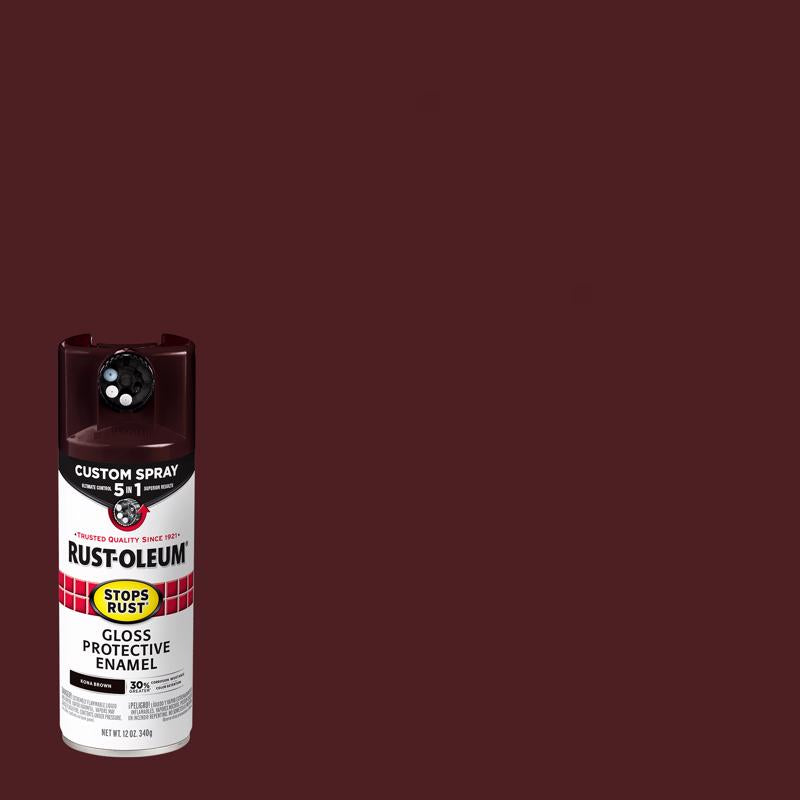 Rust-Oleum Stops Rust Gloss Kona Brown Enamel Spray Paint 12 oz