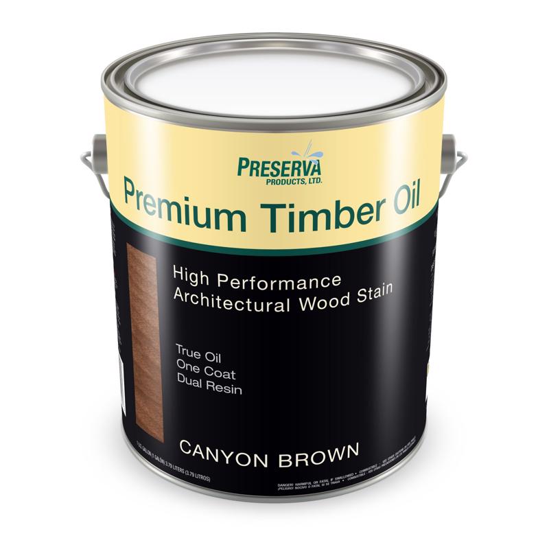 Preserva Wood Premium Transparent Matte Canyon Brown Oil-Based Alkyd Penetrating Timber Oil 1 gal