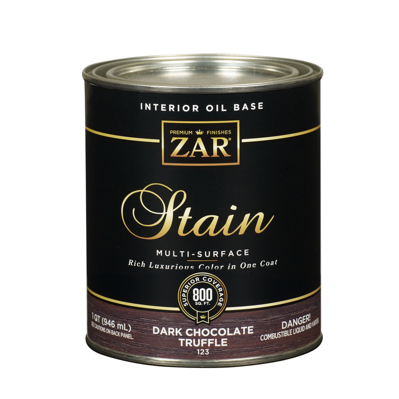 ZAR Semi-Transparent Dk Chocolate Truffle Oil-Based Polyurethane Wood Stain 1 qt