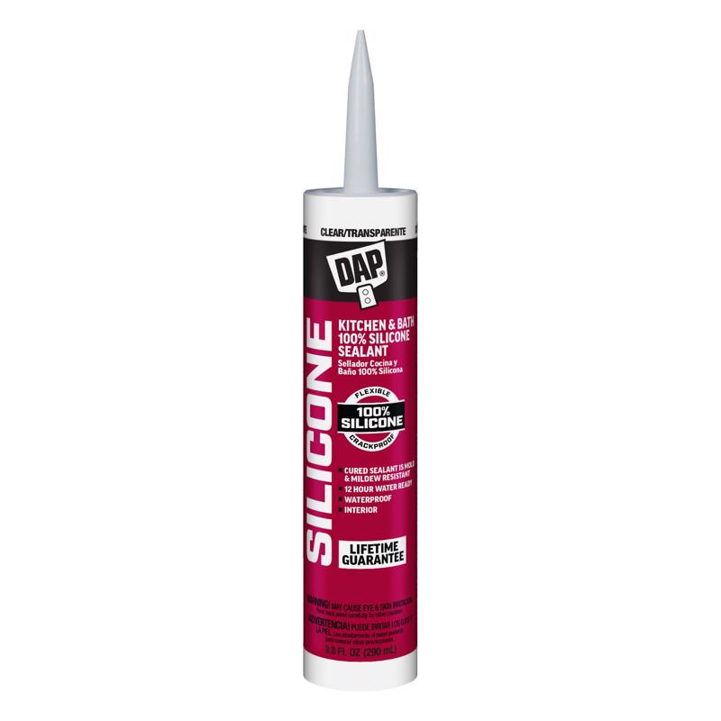 DAP Clear Silicone Kitchen and Bath Sealant 10.1 oz