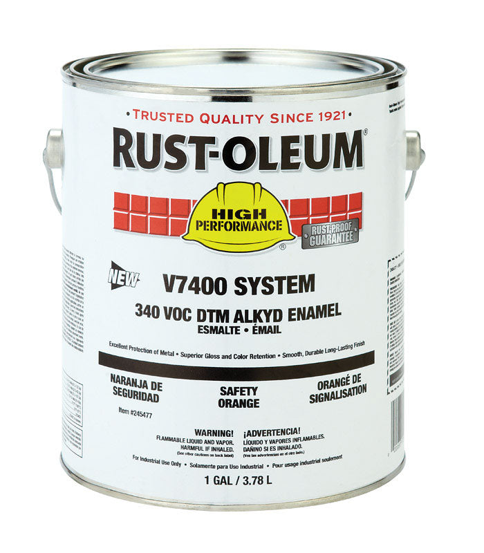 Rust-Oleum High Performance Indoor and Outdoor Gloss Orange Protective Paint 1 gal