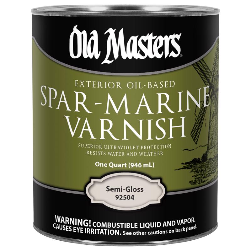 Old Masters Semi-Gloss Clear Oil-Based Marine Spar Varnish 1 qt