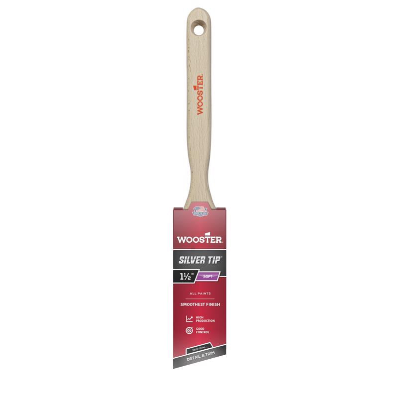 Wooster Silver Tip 1-1/2 in. Soft Semi-Oval Angle Paint Brush