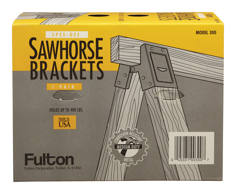 Fulton 2 in. H X 4 in. W Sawhorse Brackets 400 lb. cap. 1 pc