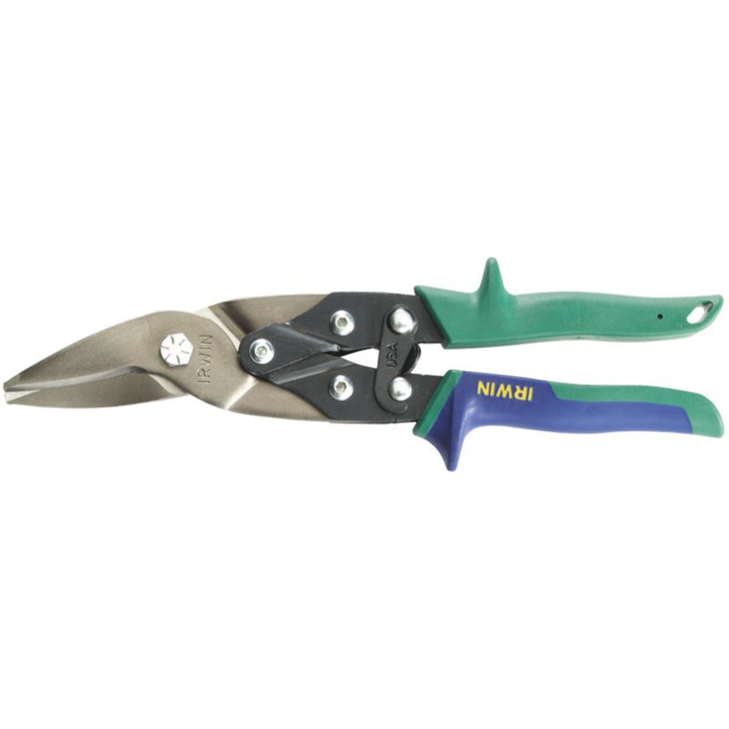 Irwin 10 in. Drop Forged Steel Right/Straight Aviation Snips 18 Ga. 1 pk