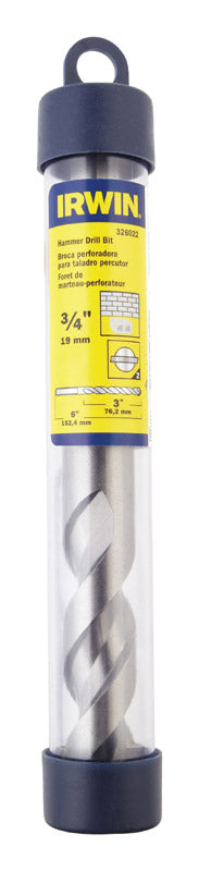 Irwin 3/4 in. X 6 in. L Chrome Vanadium Steel Percussion Drill Bit Straight Shank 1 pk