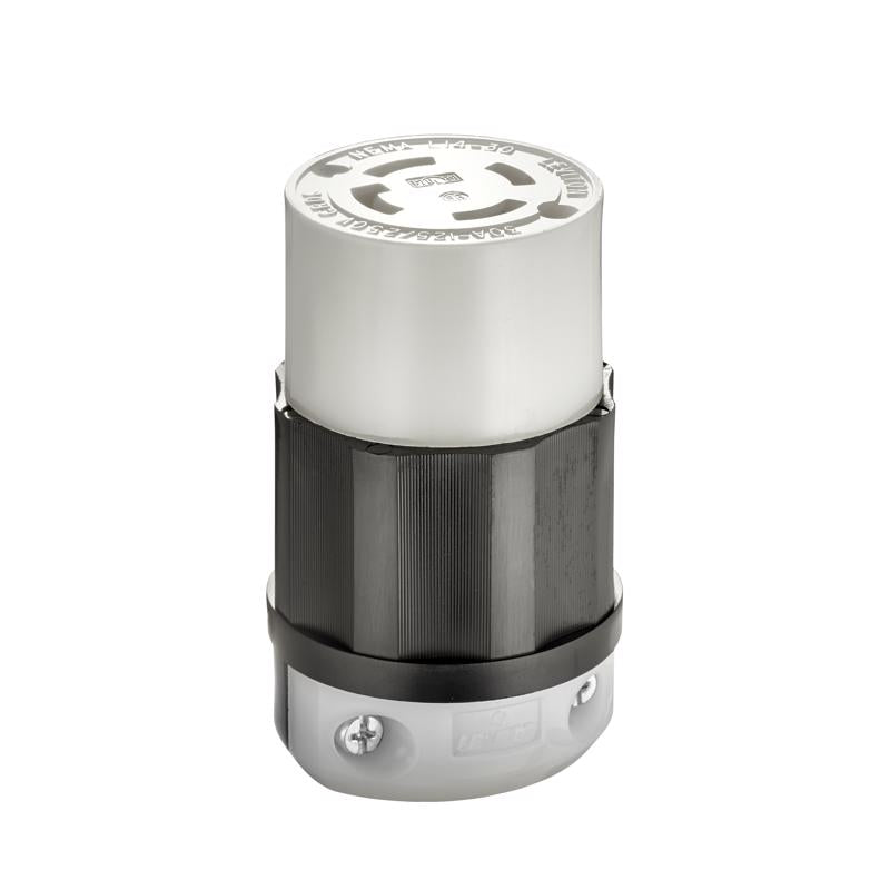 Leviton Commercial Nylon Curved Blade/Ground Locking Connector L14-30R 3 Pole 4 Wire