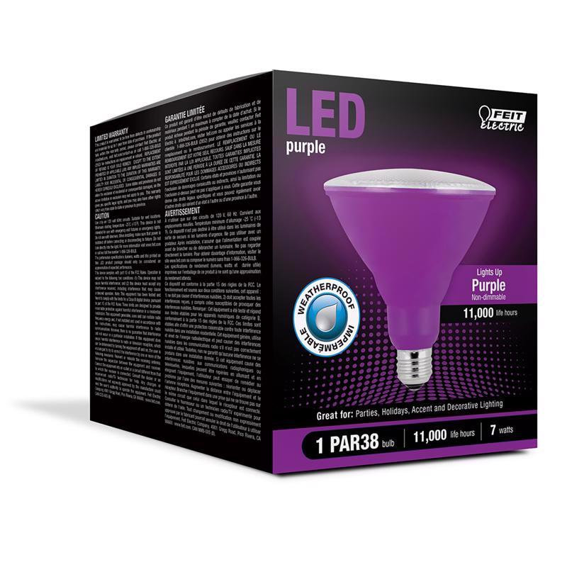 Feit PAR38 E26 (Medium) LED Bulb Purple 90 Watt Equivalence 1 pk