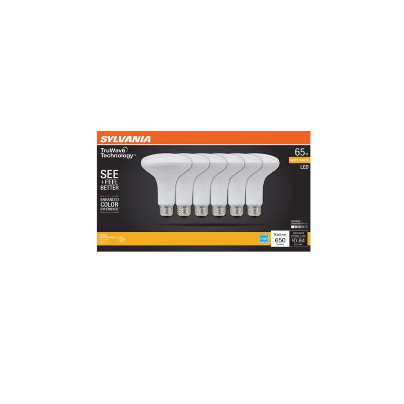 Sylvania Truwave BR30 E26 (Medium) LED Bulb Soft White 65 Watt Equivalence 6 pk