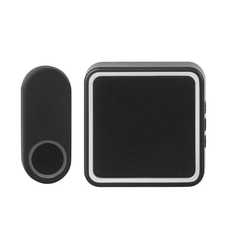 Heath Zenith Heath Zenith Black Plastic Wireless Door Chime Kit