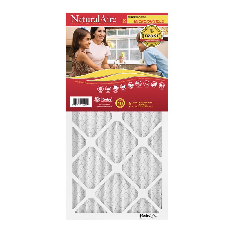 NaturalAire 12 in. W X 24 in. H X 1 in. D Synthetic 10 MERV Pleated Microparticle Air Filter 1 pk