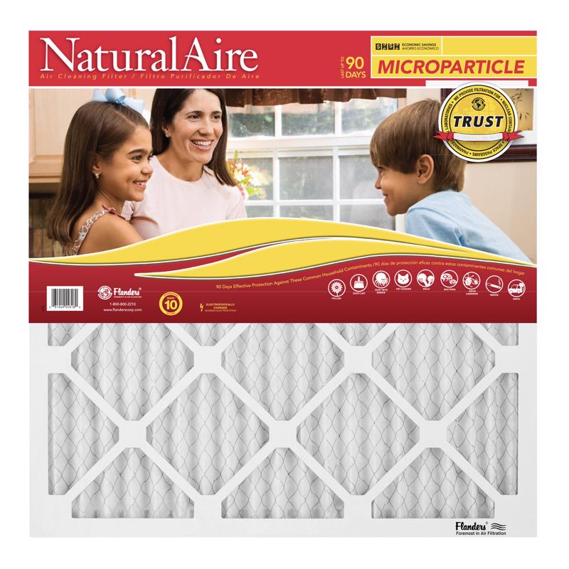 NaturalAire 24 in. W X 24 in. H X 1 in. D Synthetic 10 MERV Pleated Microparticle Air Filter 1 pk