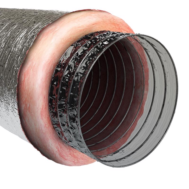 Imperial R4.2 25 ft. L X 8 in. D Silver Poly Duct