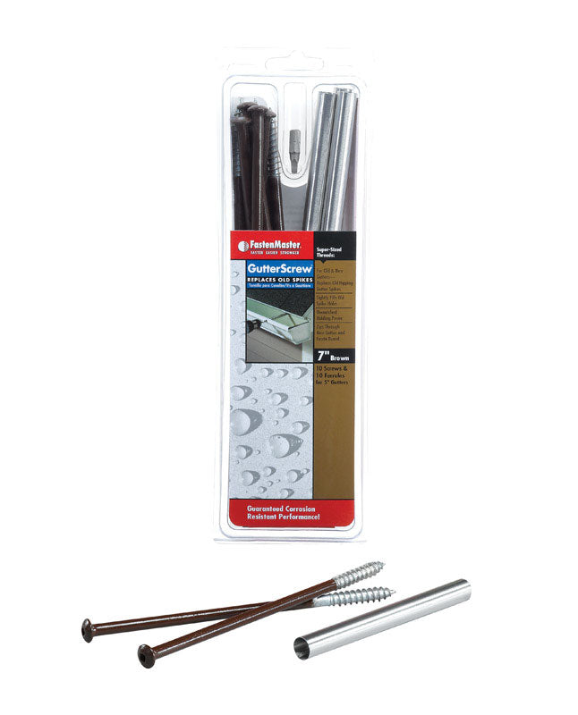 FastenMaster No. 7 X 7 in. L Square Round Head Coarse Gutter Screws