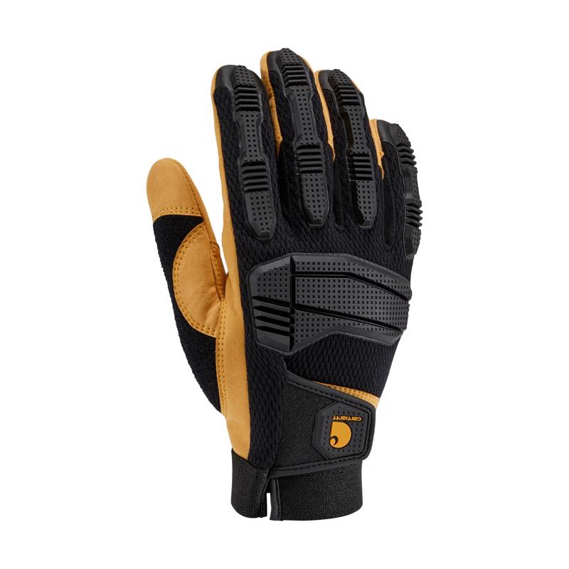 Carhartt Men's Indoor/Outdoor Knuckler Gloves Black/Yellow L 1 pair