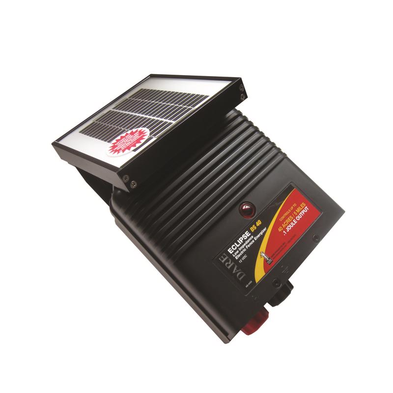 Dare Eclipse Series 12 V Solar-Powered Fence Energizer 40 acre Black