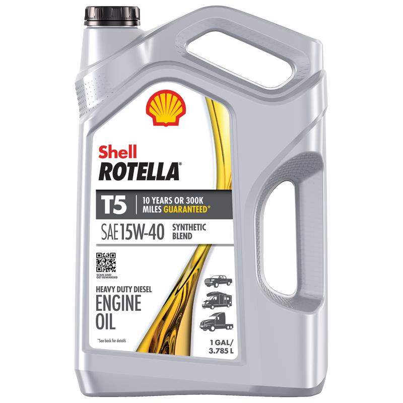 Shell Rotella T5 15W-40 Diesel Synthetic Blend Engine Oil 1 gal 1 pk
