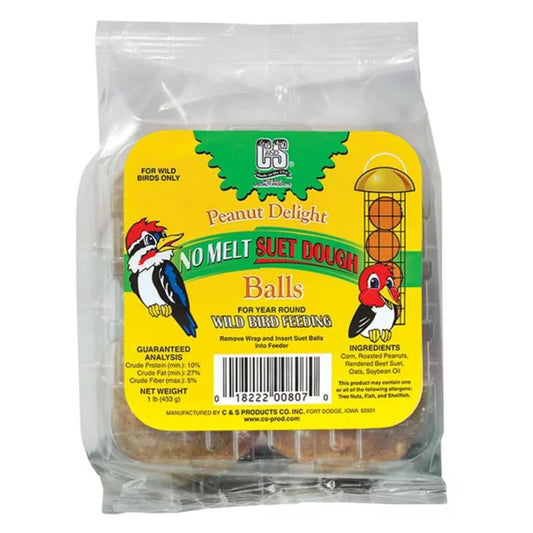C&S Suet Balls All Wild Birds Peanut Dough 1.05 lb