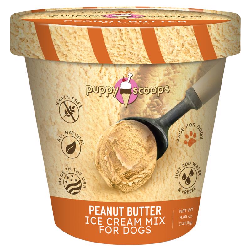 Puppy Scoops Ice Cream Mix Peanut Butter Grain Free Treats For Dogs 4.65 oz 1 pk