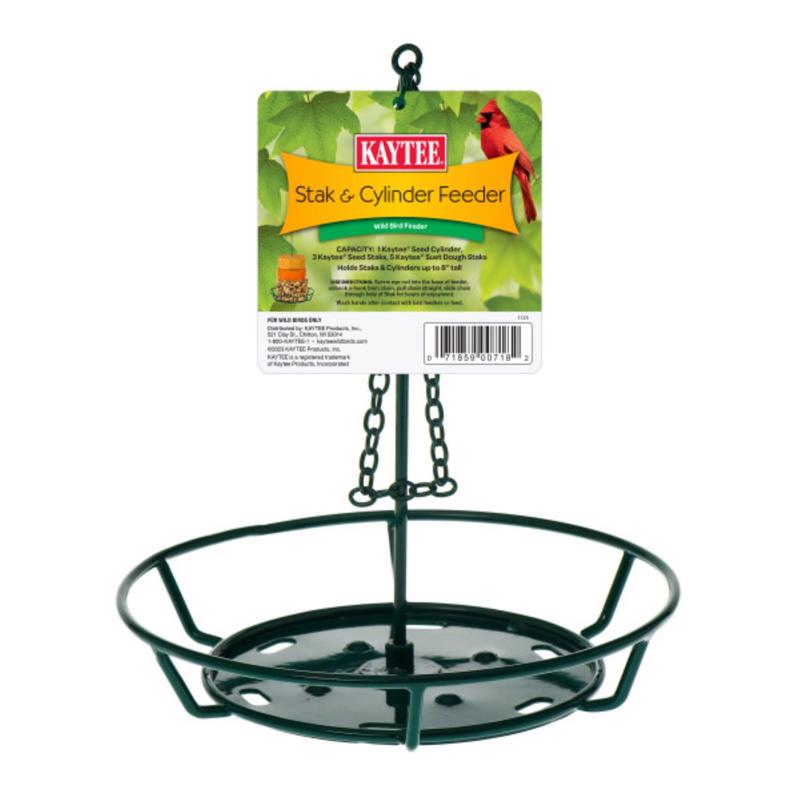 Kaytee Wild Bird Metal Stak and Cylinder Bird Feeder