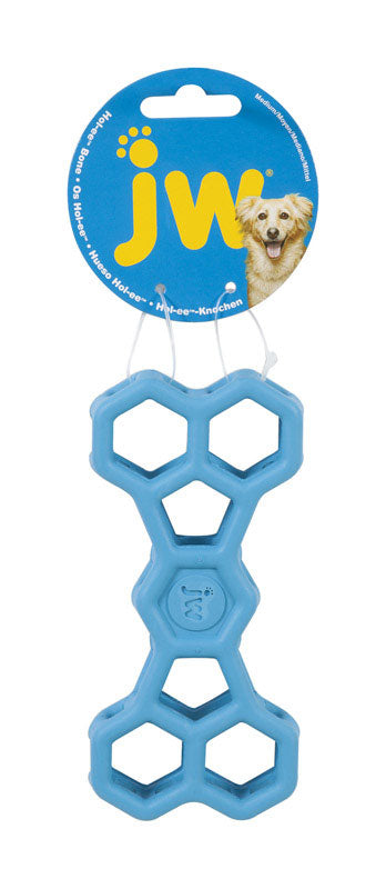 JW Pet Blue Rubber Hol-ee Bone Dog Toy Small 1 pk