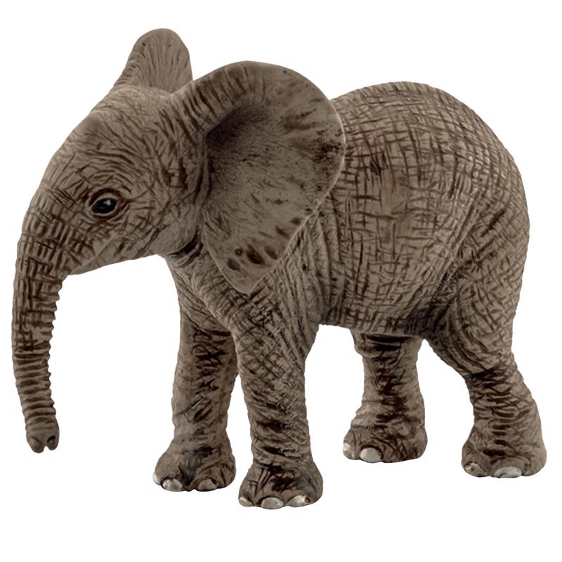 Schleich Wild Life African Elephant Calf Toy Gray