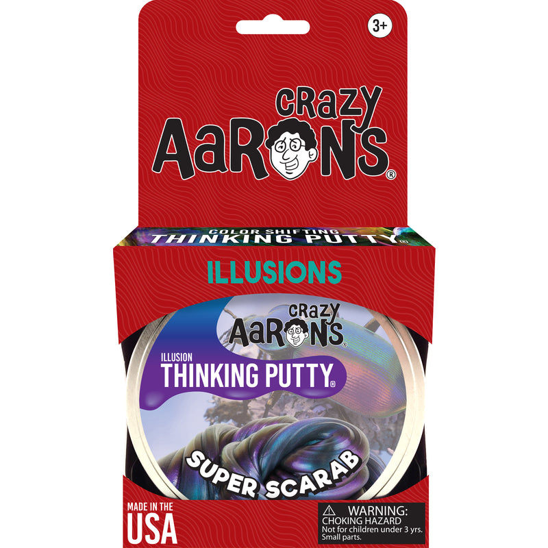 Crazy Aaron's Illusion Thinking Putty Super Scarab Putty Multicolored