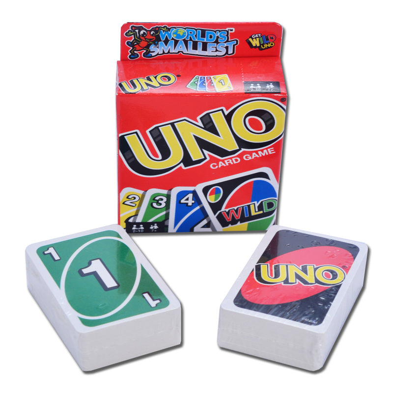 World's Smallest Uno Card Game Multicolored 110 pc
