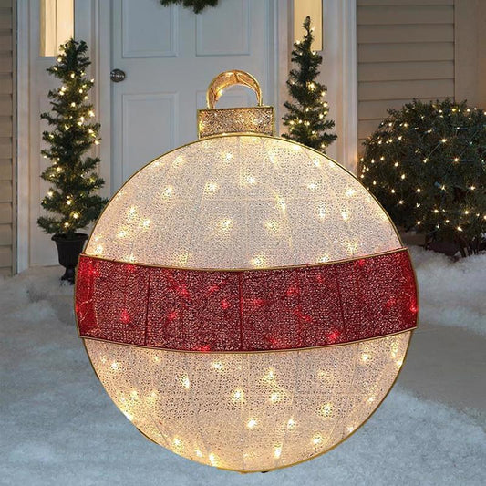 Celebrations Blue LED Red/White Ornament 3 ft. Yard Decor