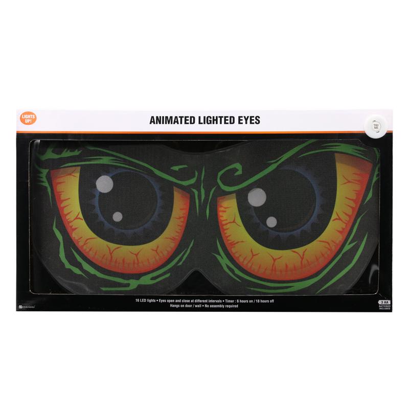 Occasions 11 in. LED Animated Lighted Eyes Halloween Decor