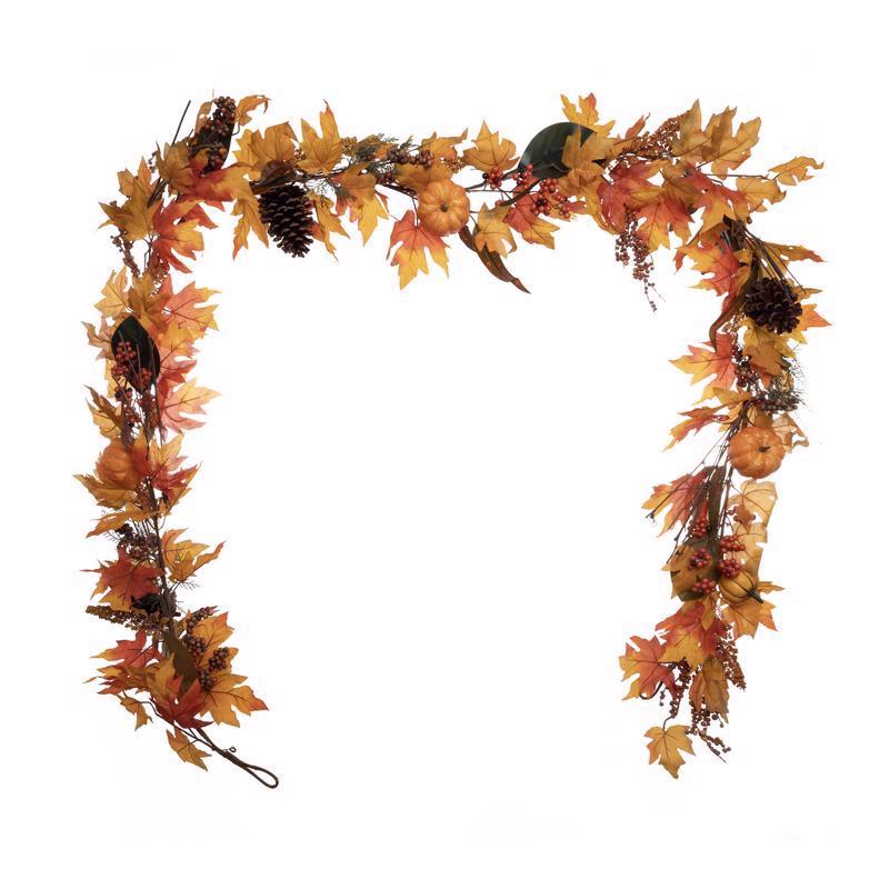 Celebrations 9 ft. Unlit Fall Leaves Garland