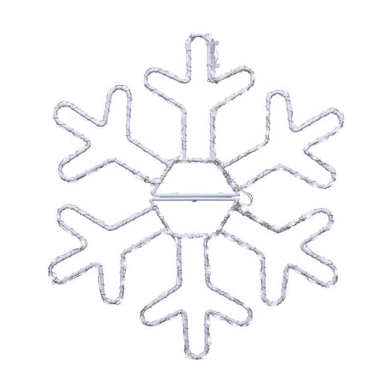 Celebrations LED Pure White Snowflake 12 in. Hanging Decor