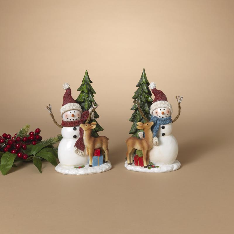 Gerson Holiday Snowmen Figurine 9 in.
