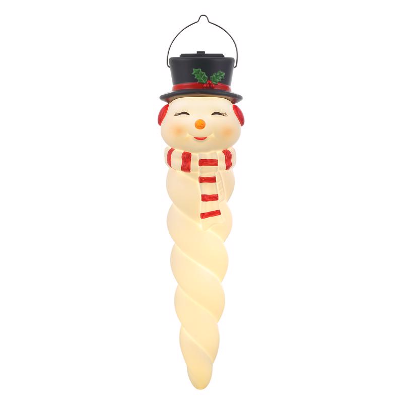 Mr. Christmas LED Blow Mold Snowman Icicle 12 in. Hanging Decor