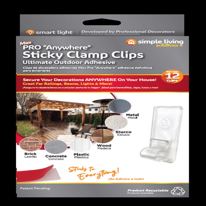 Simple Living Solutions Max Pro Sticky Mini Clamp Clips 12 pk