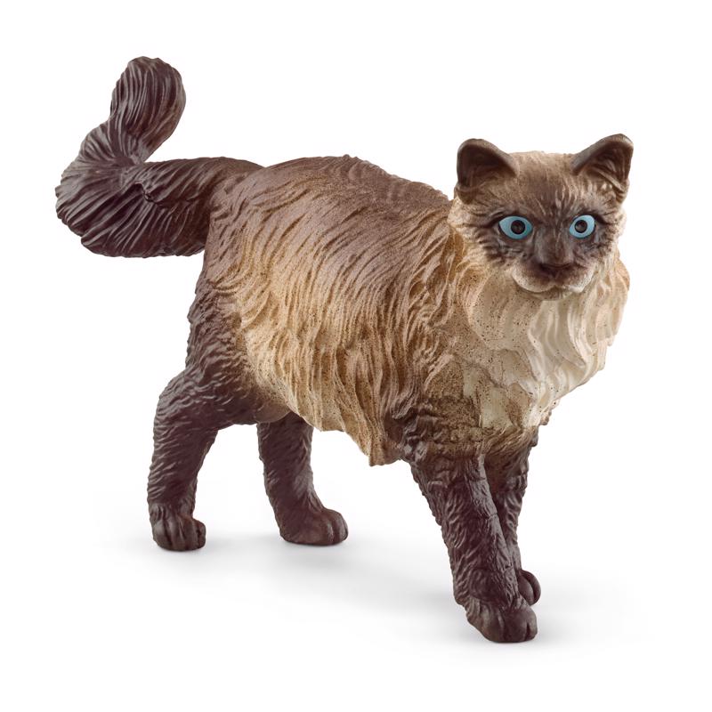Schleich Ragdoll Cat Figurine Brown 1 pc