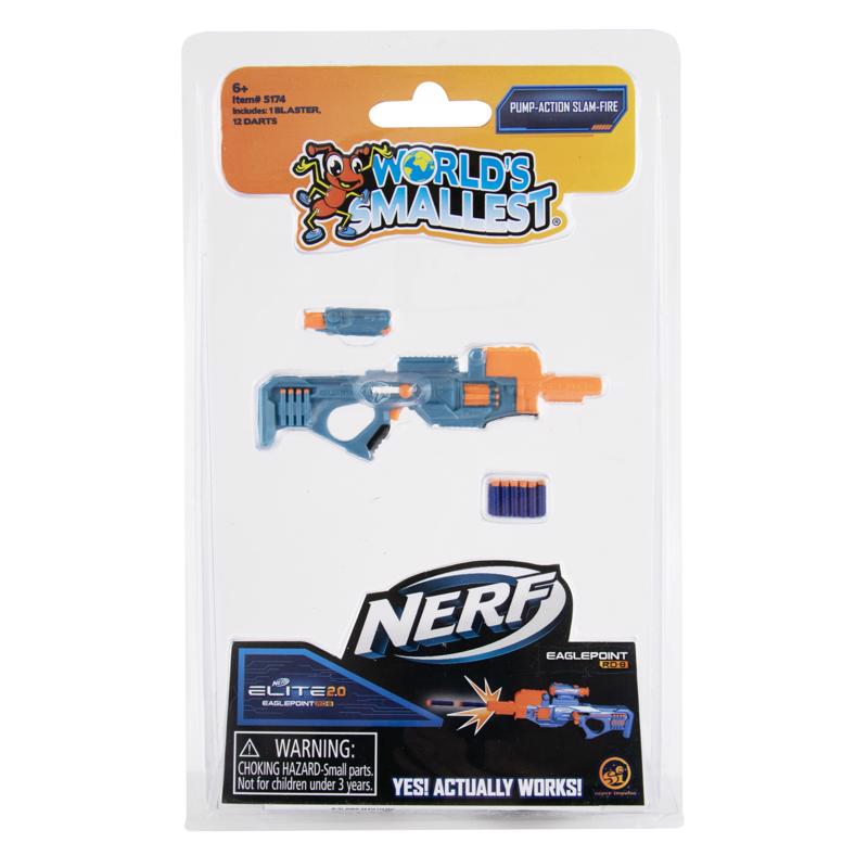 World's Smallest Nerf Blasters Dart Launcher Toy Multicolored