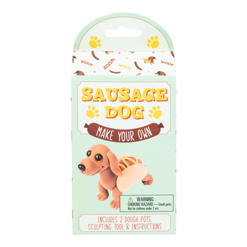 Fizz Make Your Own Sausage Dog Dough Craft Set Brown