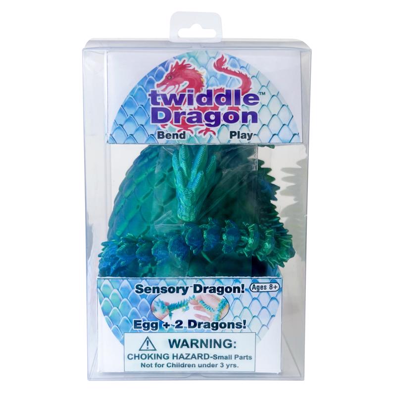 Zorbitz Twiddle Dragon With Egg Toy Green