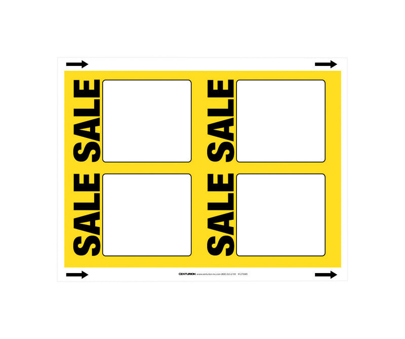 11 in. H X 8.5 in. W Office Supplies/Stationary Sign 100 each