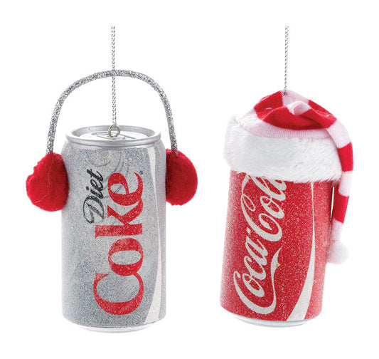 Kurt S. Adler Red/White Christmas Coke/Diet Coke Ornaments