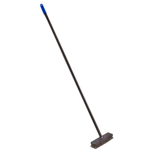 Quickie Bulldozer 9 in. W Medium Bristle 54 in. Steel Handle Deck Brush