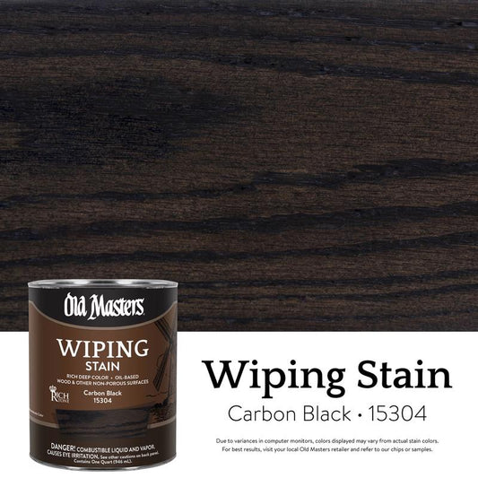 Old Masters Semi-Transparent Carbon Black Oil-Based Wiping Stain 1 qt