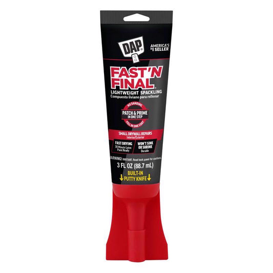 DAP Fast 'N Final Ready to Use Off-White Lightweight Spackling Compound 3 oz