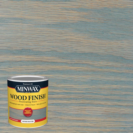 Minwax Wood Finish Semi-Transparent Vintage Blue Oil-Based Penetrating Wood Stain 1 qt