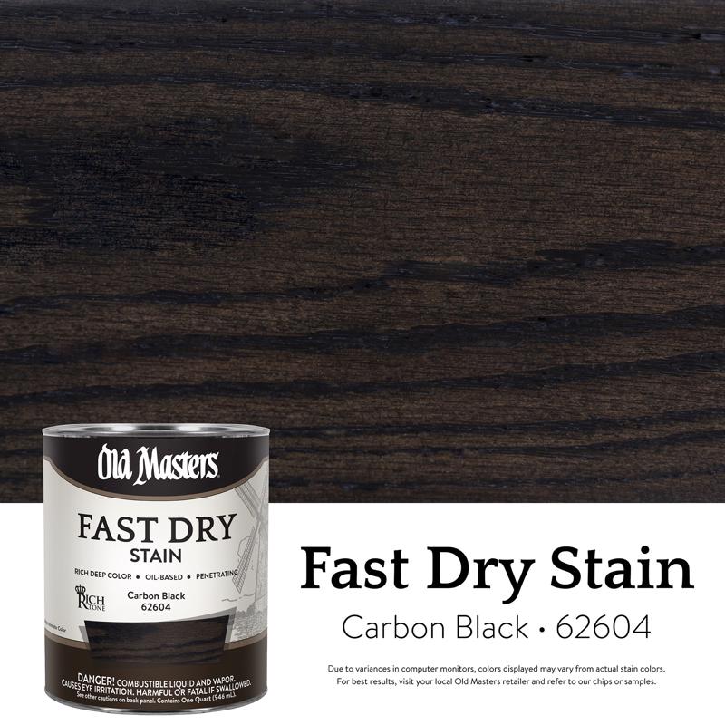 Old Masters Semi-Transparent Flat Carbon Black Oil-Based Alkyd Fast Dry Wood Stain 1 qt
