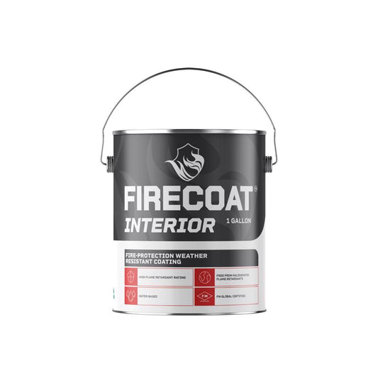 Firecoat White Flat Water-Based Acrylic Fire Retardant Paint 1 gal