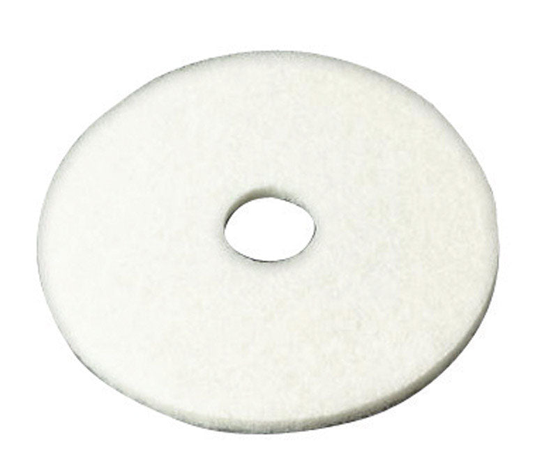 3M 20 in. D Non-Woven Natural/Polyester Fiber Floor Polishing Pad White