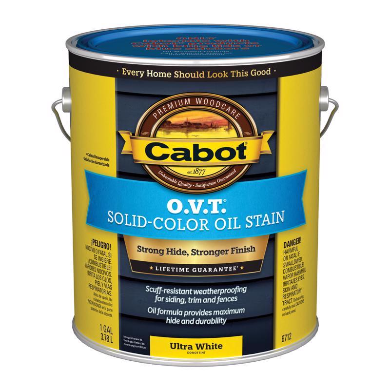 Cabot O.V.T. Low VOC Solid Tintable Ultra White Oil-Based Stain 1 gal